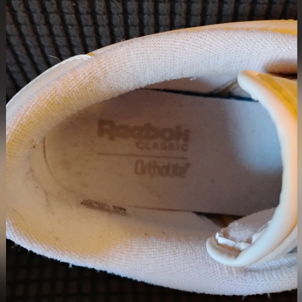 Reebok Classic Ortho Athletic White Sneakers Shoelaces Women's 9 Wide D - Picture 9 of 11